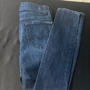 7 For All Mankind Women's Straight Leg Jeans - Dark Blue